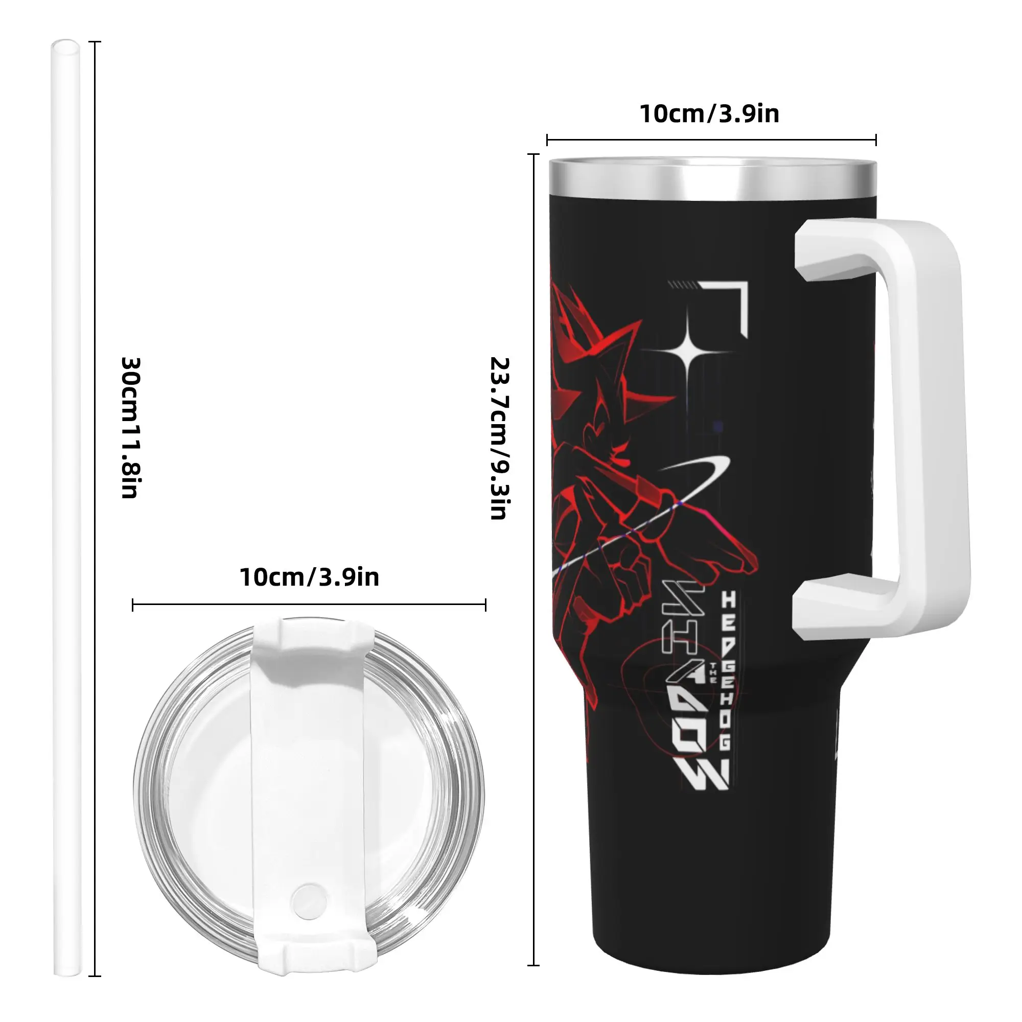 40OZ Stainless Steel Tumbler Shadow The Hedgehogs Thermal Cups Cartoon Heat Preservation Hot Drinks Car Mugs Travel Water Bottle view 5