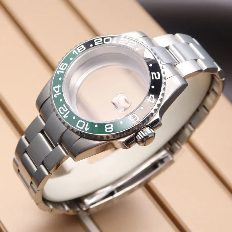 

40mm Watch Case 316L Stainless Steel Sprite GMT For Seiko NH35 NH34 NH36 NH38 Miyota 8215 ETA 2824 Movement 28.5mm Dial Hot Sale