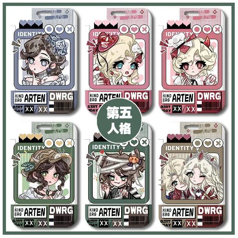 Anime Identity V Emma Woods Michiko Vera Nair Card Holder Student Hanging Neck Rope Lanyard ID Card Cover Credential Holder