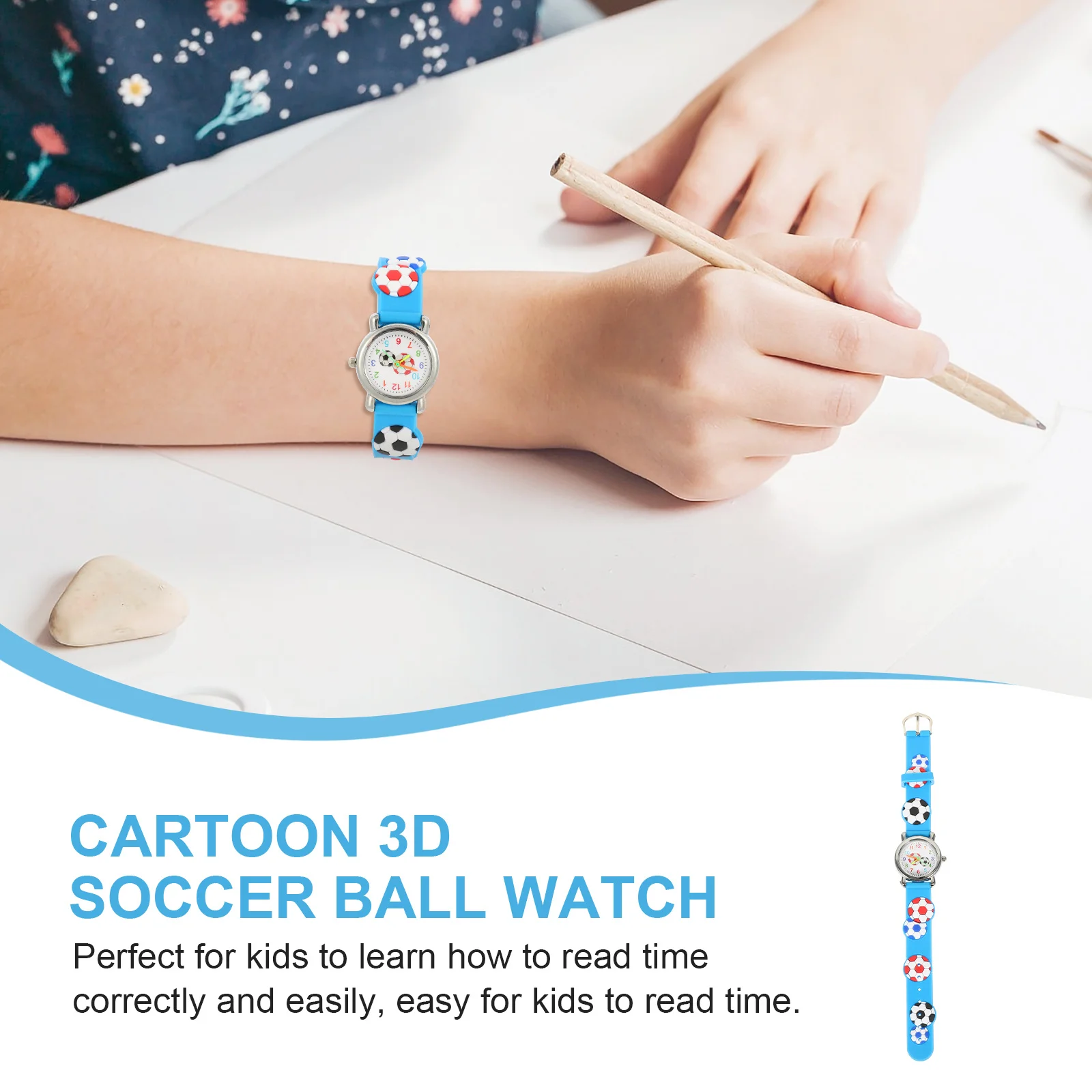 

Boys Girls Kids Watch Cartoon Soccer Ball Sports Style Perfect for Learning Time Durable Kids Sports Birthday Gift