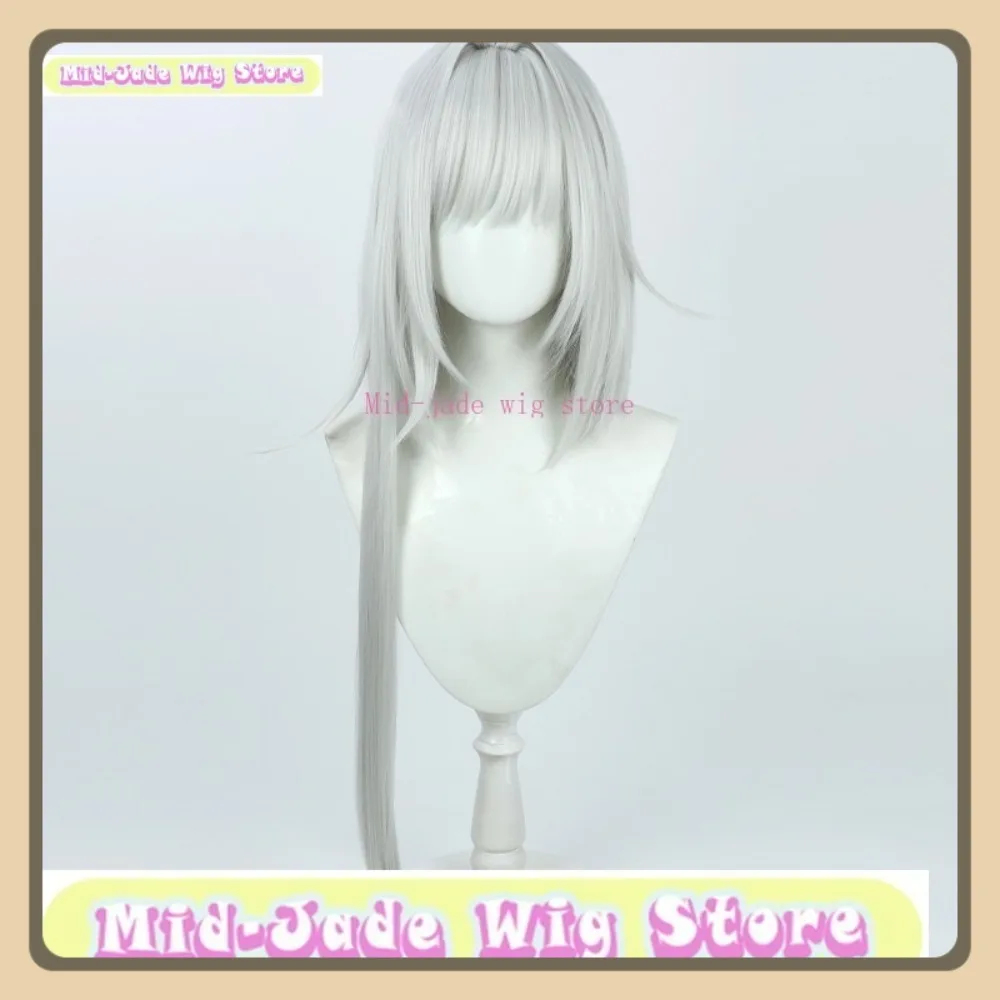 ミッドジェイドウィッグストア Arknights Kal'tsit 残留スキンコスプレウィッグアニメゲームロールプレイングハロウィン衣装小道具人工毛