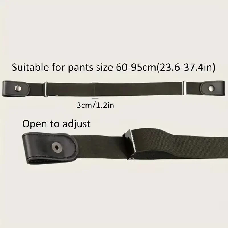 Spurloser Unsichtbarer Elastischer Gürtel für Damenjeans und Herrenhosen – Detail 5