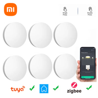 Xiaomi Tuya ZigBee Smart Push Button Scene Switch Wireless Remote Control Off Key Controller Multi-scene Linkage Smart Switches