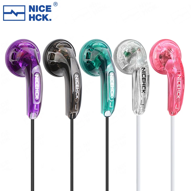 NiceHCK Traceless 3.5mm Type-C HIFI Wired Earbud 15.4mm Dynamic Microphone Earphone Stereo Music Headset Vido MX500 PK1 IEM