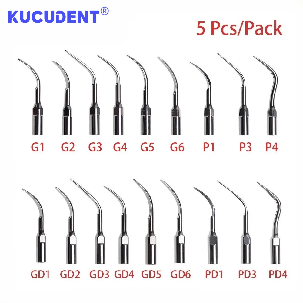 5 Pcs Ultrasonic Dental Scaler Tips Scaling Endo Perio Tips Fit For EMS SATELEC DTE Endodontics Periodontics Tools 18 Types