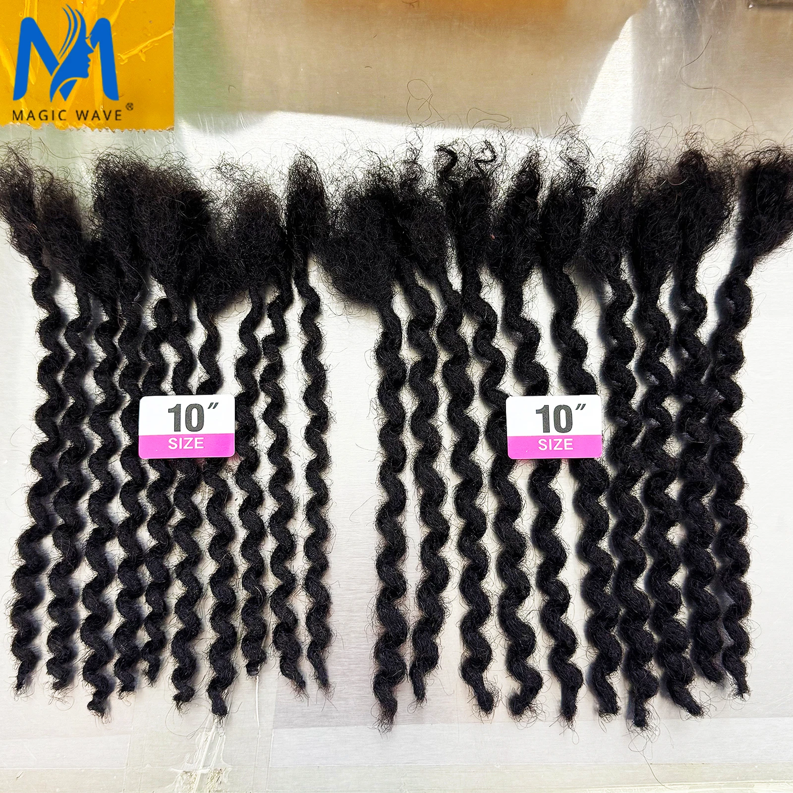 Natural Color 8-20inch Curly Loc Extensions Human Hair 0.4/0.6cm Handmade Human Hair Permanent Dreadlock Extension for Men/Women