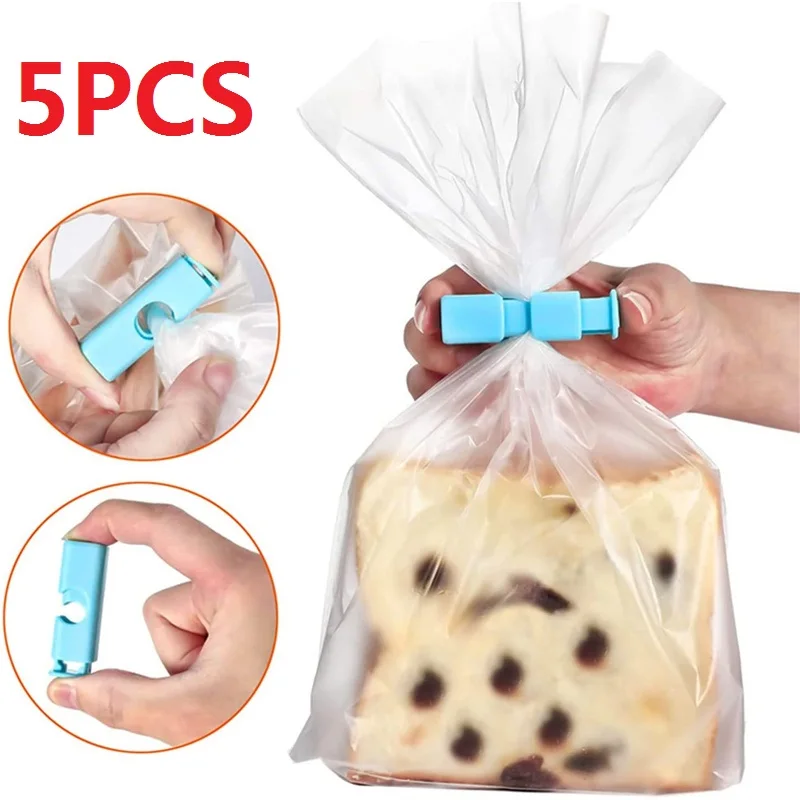 Food Sealing Bag Clip Reusable Fresh Food Storage Tools Plastic Sealer Clamp Snack Bread Seal Bag Home Kitchen Storage Clips