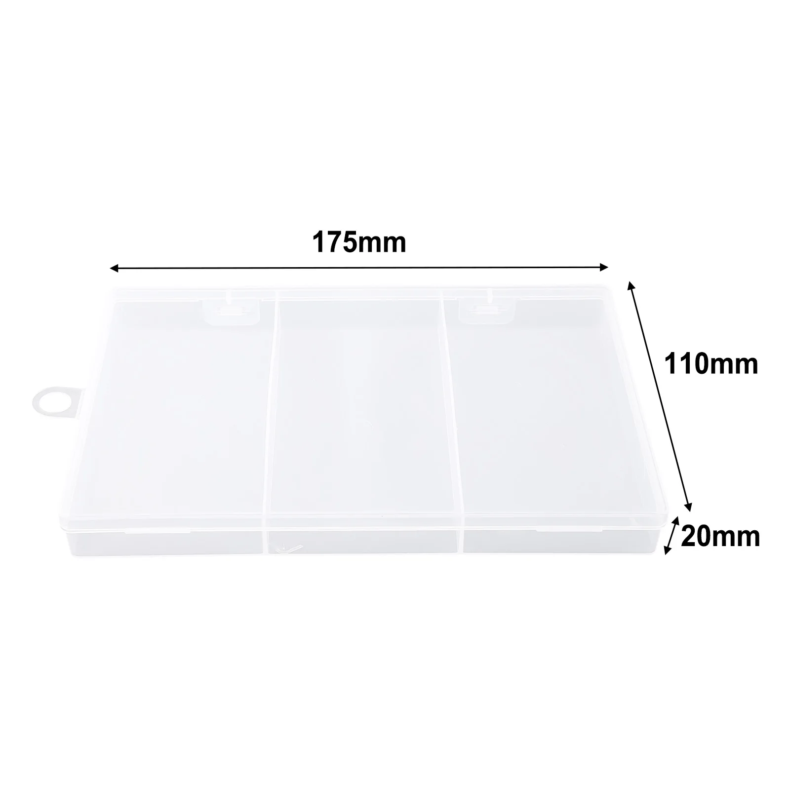 3 Grids Plastic Storage Jewelry Box Compartment Container Case Adjustable Craft Organizer Storage Beads Bracelet Storage Boxes