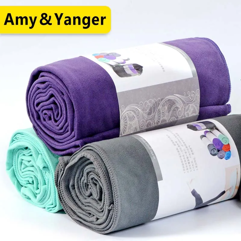 Microfiber double layer fleece yoga towel, fast dry and nice sweat absorb