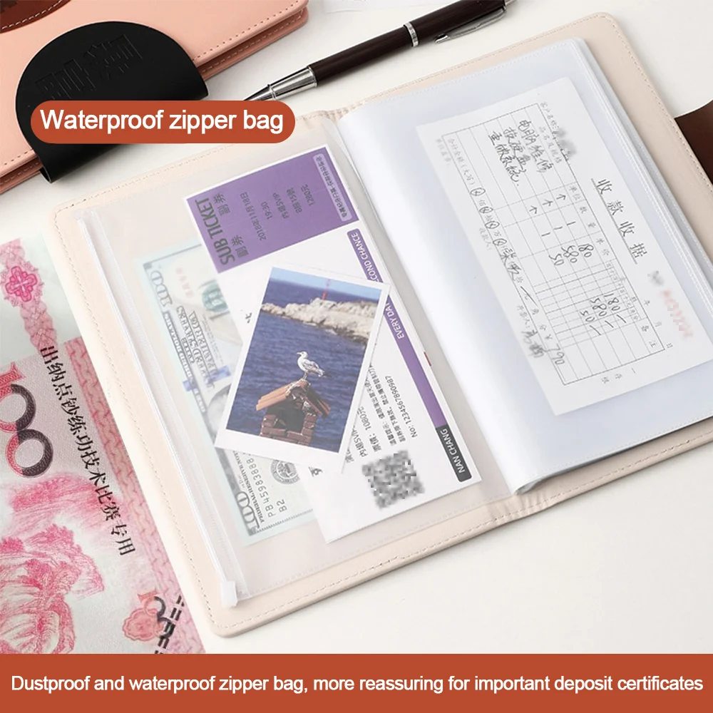 

New Save Money Saving Money Notebook Waterproof PU Regular Deposit Receipt Book Reusable Storage Book Budget Binder