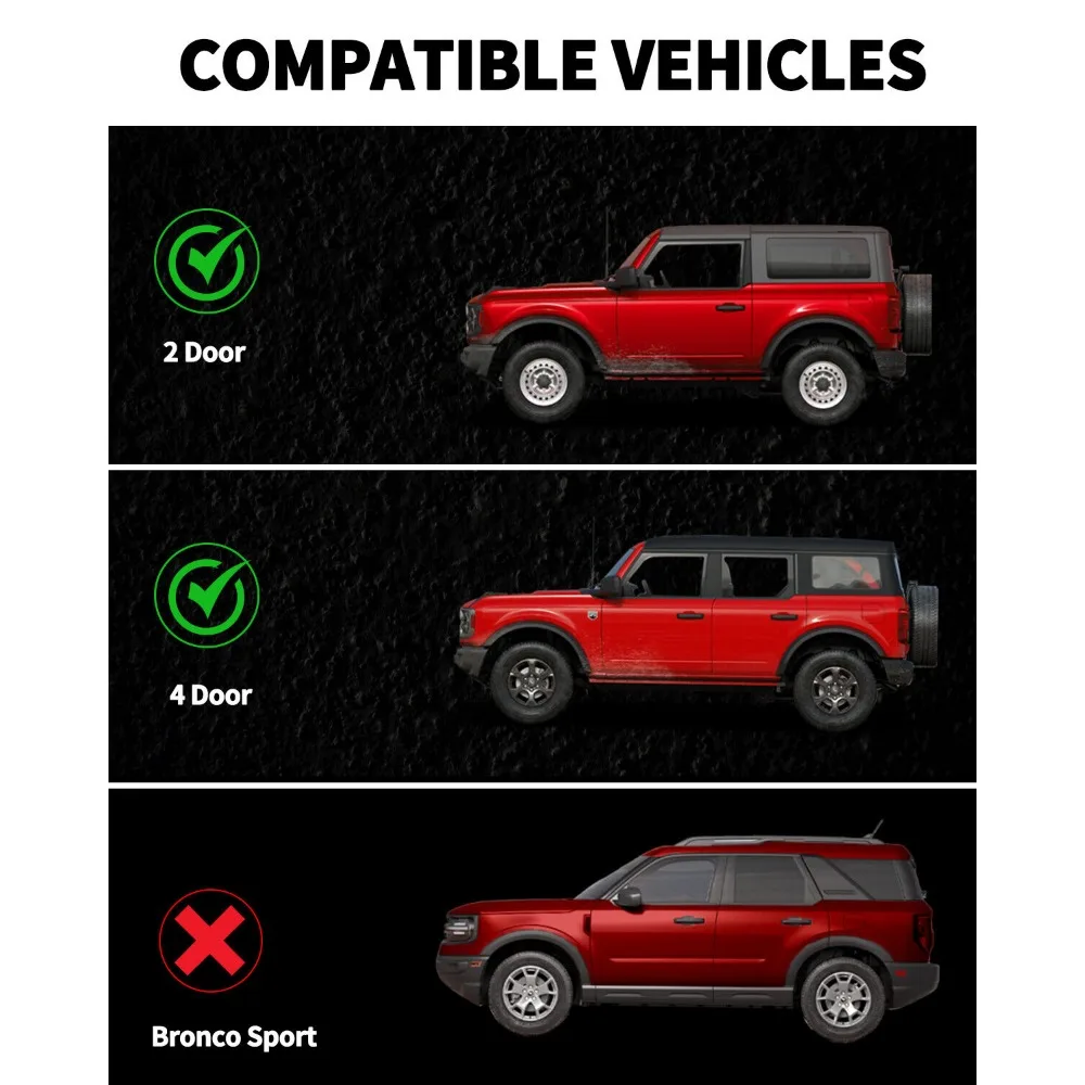 Récepteur d'attelage de remorque de remorquage de voiture avec couvercle, pièces automobiles extérieures US, Bronco 2/4, porte 2021, 2022, 2023