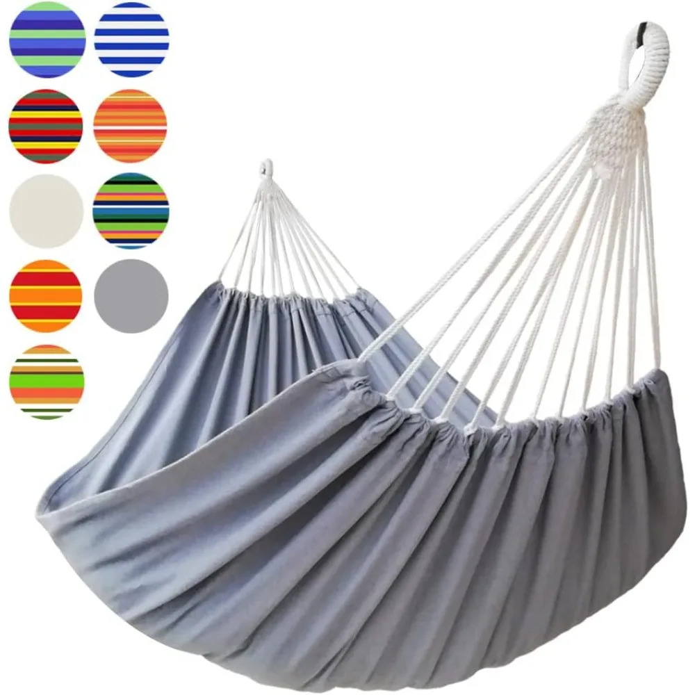 Brazilian Double Hammock 2 Person Extra Large 330X150cm Load Capacity 600Pound Canvas Cotton Hammock for