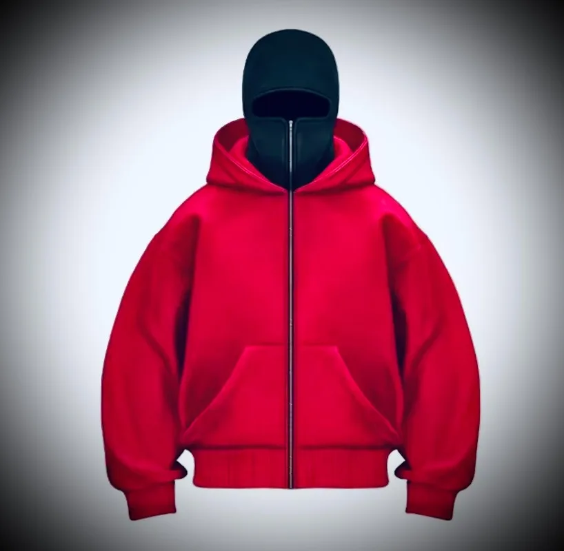

New Harajuku Street Hoodie American Retro Trendy Solid Color Fashion Clothing Hip-Hop Personalized Splicing Zipper Sweatshirt