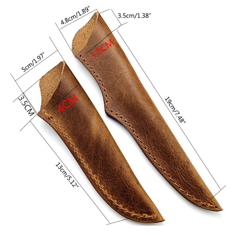 Cowhides Leather Knife Sheath for Kitchen Fruit Knife DIY Straight Knife Outdoor Dropship