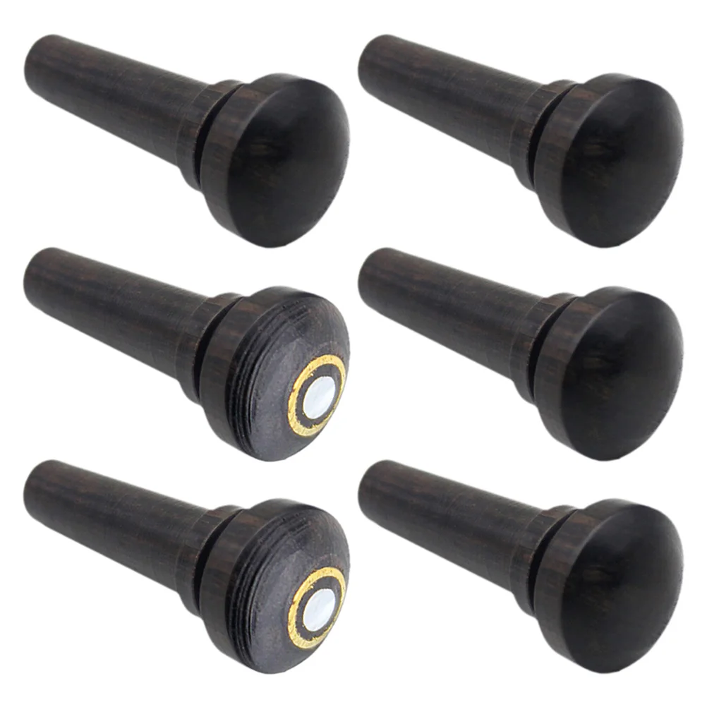 

6pcs Ebony Endpins Fisheye Nonfisheye Replacement Plugs Rosewood Violin Part Accessories Musical Instrument Parts Accessories