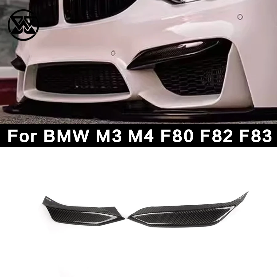 

Угловой сплиттер для переднего бампера автомобиля, для BMW M3, M4, F80, F82, F83, 2014-2020, обновление углового спойлера из углеродного волокна