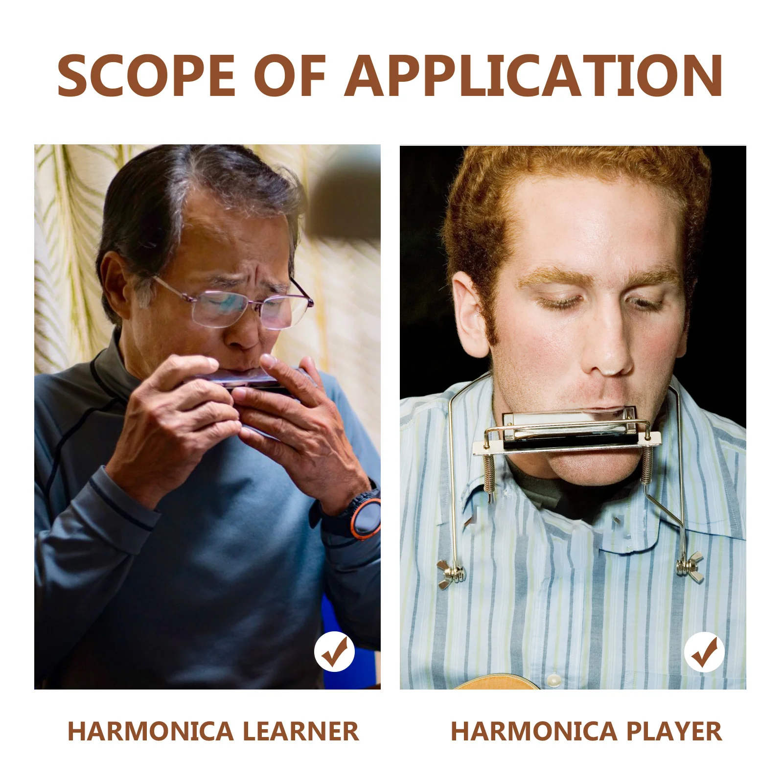 

Metal Harmonica Neck Holder Adjustable Rack Durable Professional Harmonica Stand Mouth Organ Support Accessory