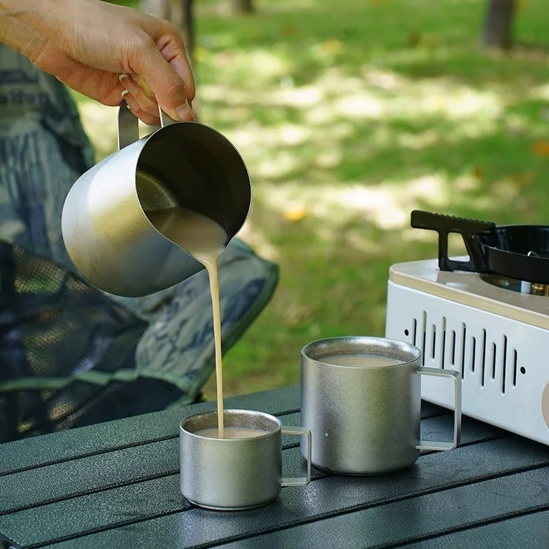 

Titanium Lightweight Coffee Cup Portable Household Trip Picnic Drink Water Camping Cup Outdoor Travel Camp Cooking Supplies