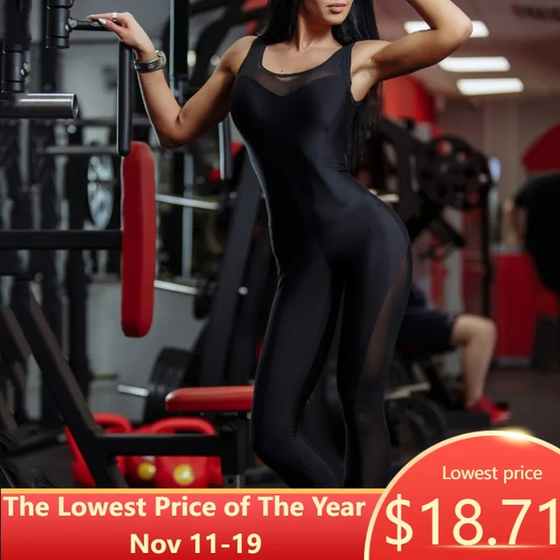 

Дышащие комбинезоны Krisnanas, сетчатые для женщин, 2026, стильная одежда с U-образным вырезом и открытой спиной, подтягивающая ягодицы, спортивная одежда для йоги, спортивная одежда 64565