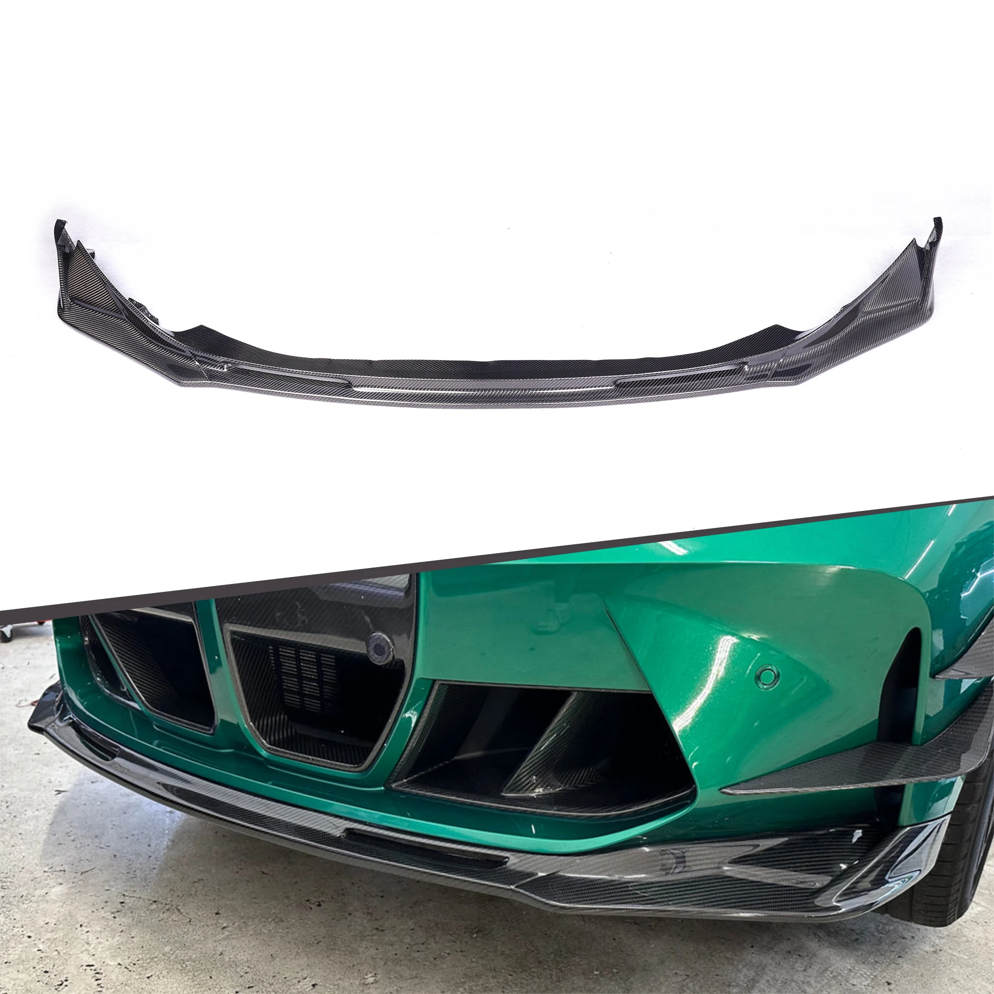 Full Piece V Style Carbon Front Lip for  G80 G82 G83 M3 M4 Competition 2021+
