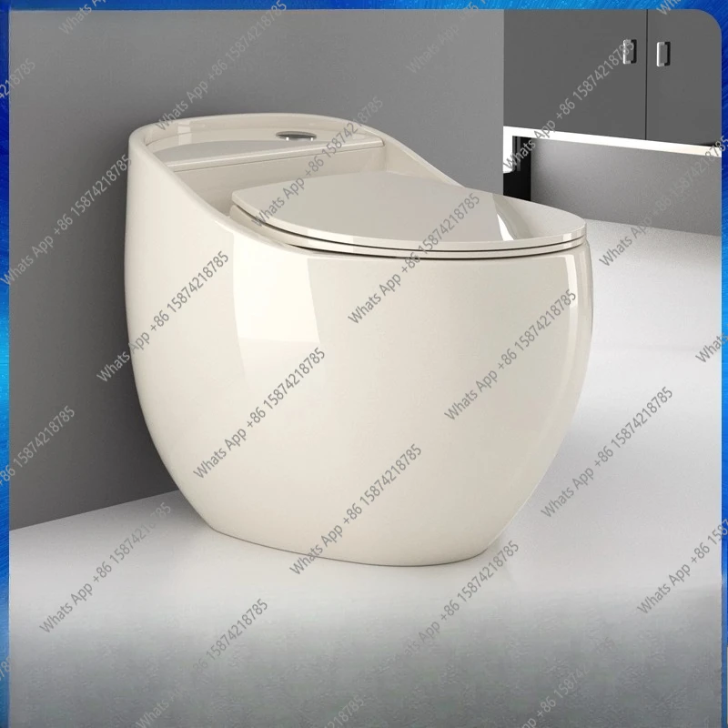 

Toilet household creative egg round siphon toilet small bathroom ceramic toilet