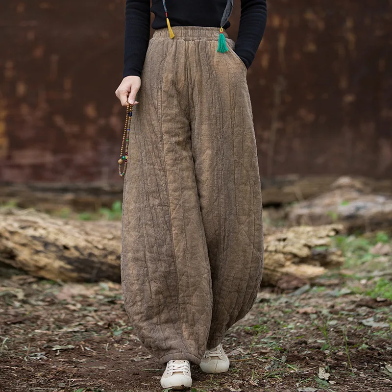 سروال فانوس شتوي 2025: خياطة ماسية، كتان رامي ريترو ودفء إضافي. #4