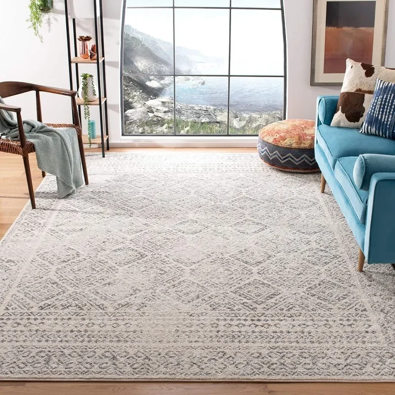 

tion X-Large Area Rug Moroccan Boho Distressed , Non-Shedding Easy Care, Ideal for High Traffic Areas in Living Room