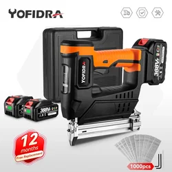 Yofidra Cordless Electric Nail Gun for Makita 18V Battery Woodworking F30 Non-stuck Nail Gun Home Portable Code Nail Gun