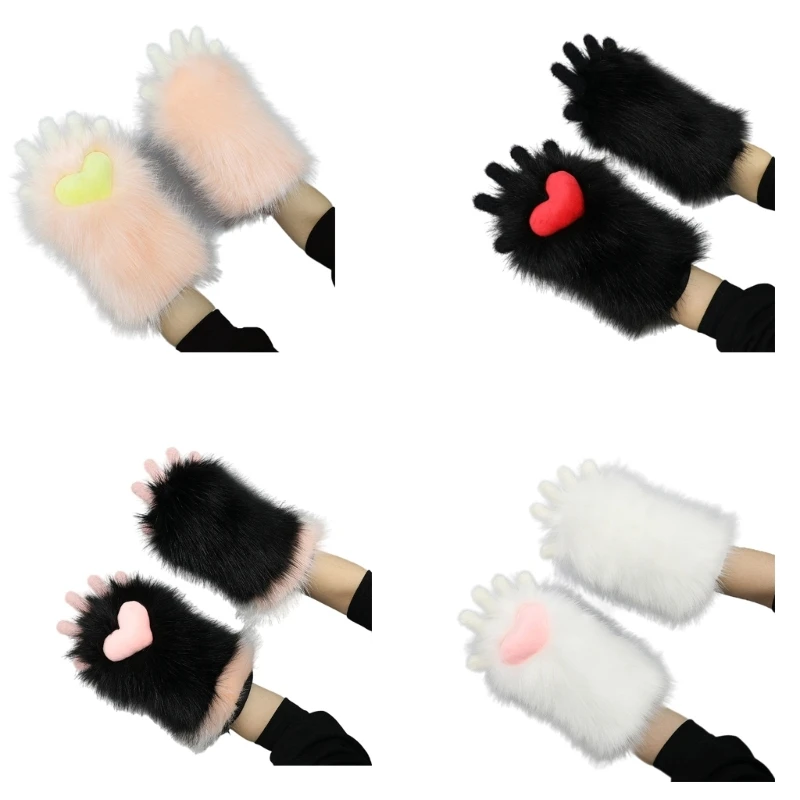 

Unisex Carnivals Plush Glove Winter Plush Mitten Outdoor Glove for Teenagers