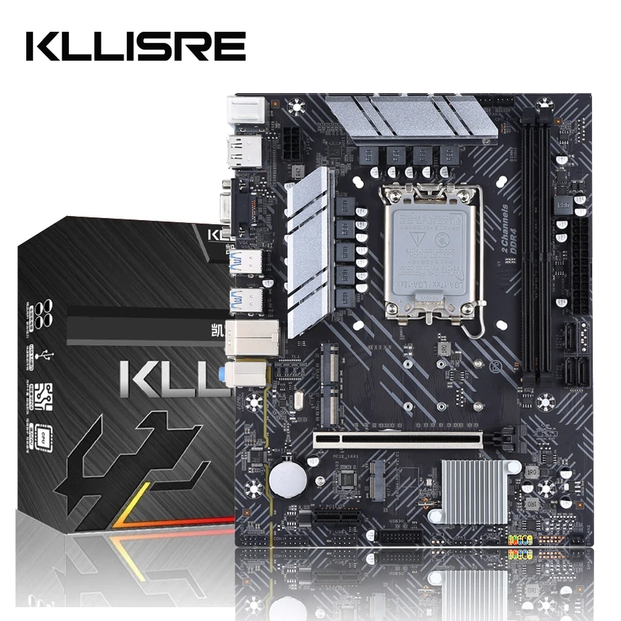 Kllisre B660 Motherboard LGA 1700 Support 12th/13th Processor DDR4 Memory VGA+HDM+DP USB3.2 M-ATX