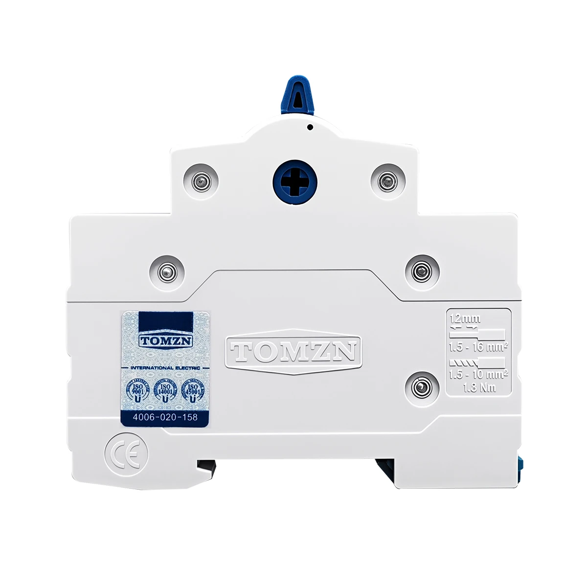 TOMZN TO219G Dual Power Manual Transfer Interlock Switch – 1P/2P/3P/4P 40A/63A, Blue, Circuit Breaker Typefor Generator PV