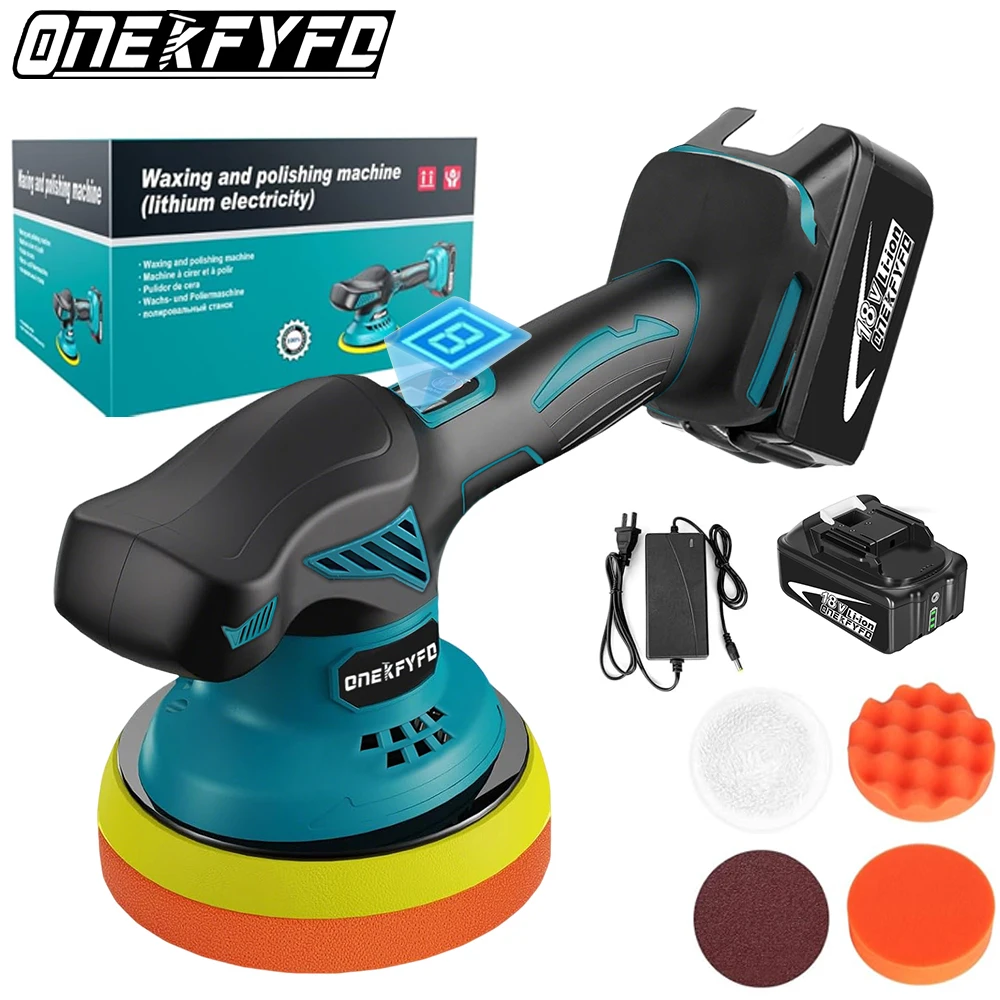 コードレス電気自動車研磨機,自動車研磨,自動ワックスがけ,マキタ18vバッテリー用回転工具,6ギア調整,125mm