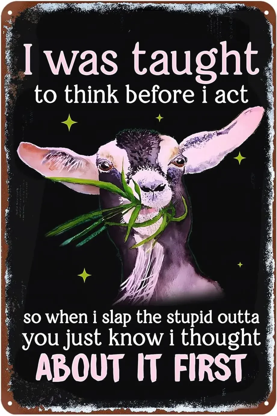 Sunflower Wagyu Oil Painting Style Metal Posters Believe Good Things Are about To Happen Vintage  Metal Poster Hanging Picture