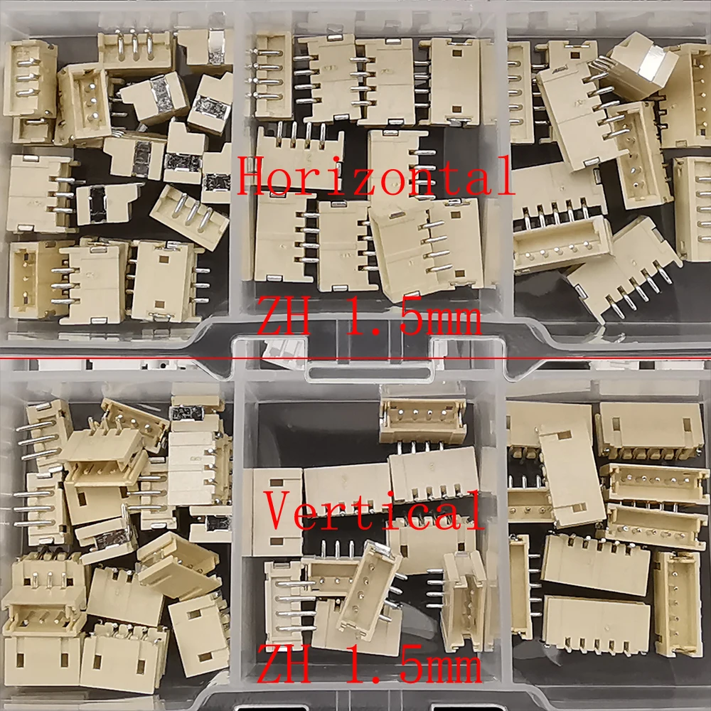 1Box JST 1.25mm/SH 1.0/ZH1.5/PH2.0/SYP/SM/XH 2.54mm/VH 3.96mm Pitch 2 3 4 5Pin Male Female Housing Terminal Pin Header Connector
