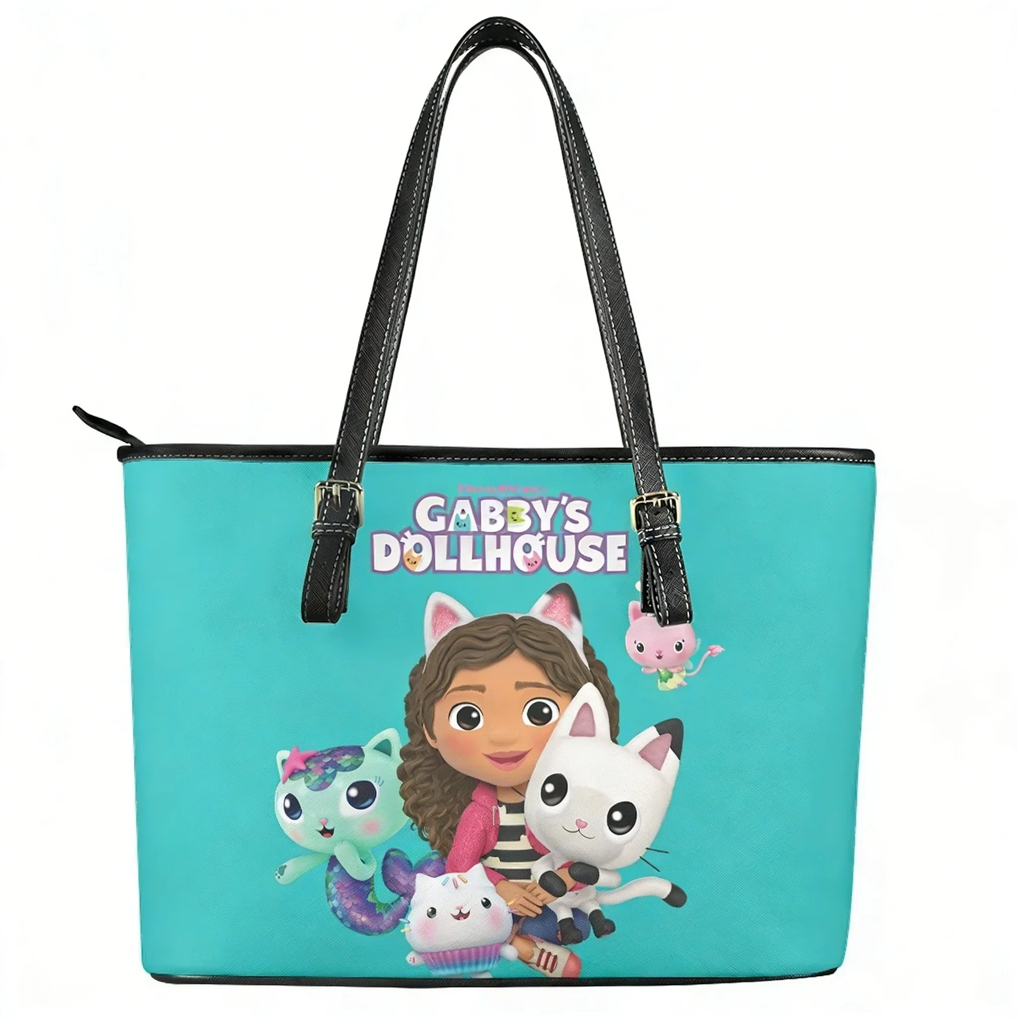 

Сумка-тоут Gabby's Dollhouse для женщин и мужчин, винтажная, персонализированная, на плечо, деловая, кожаная, дорожная, на заказ, подарок