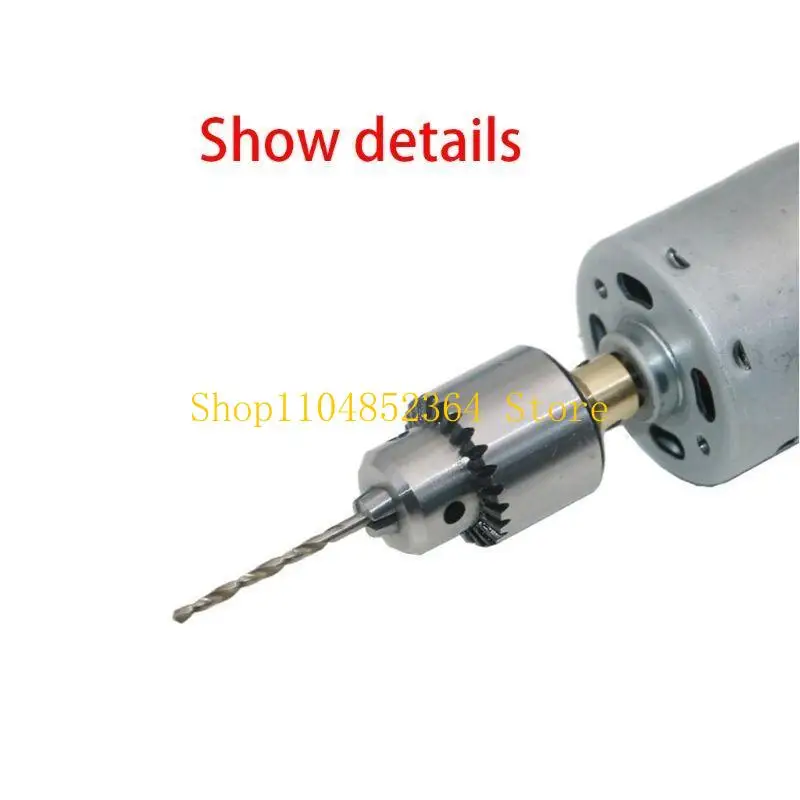 652F Micro Drill Chucks Motor Jaw Clamping 0.3-4mm Cone Mounted Spindle with for Key 3.17mm Brass Mini Electric Shaft