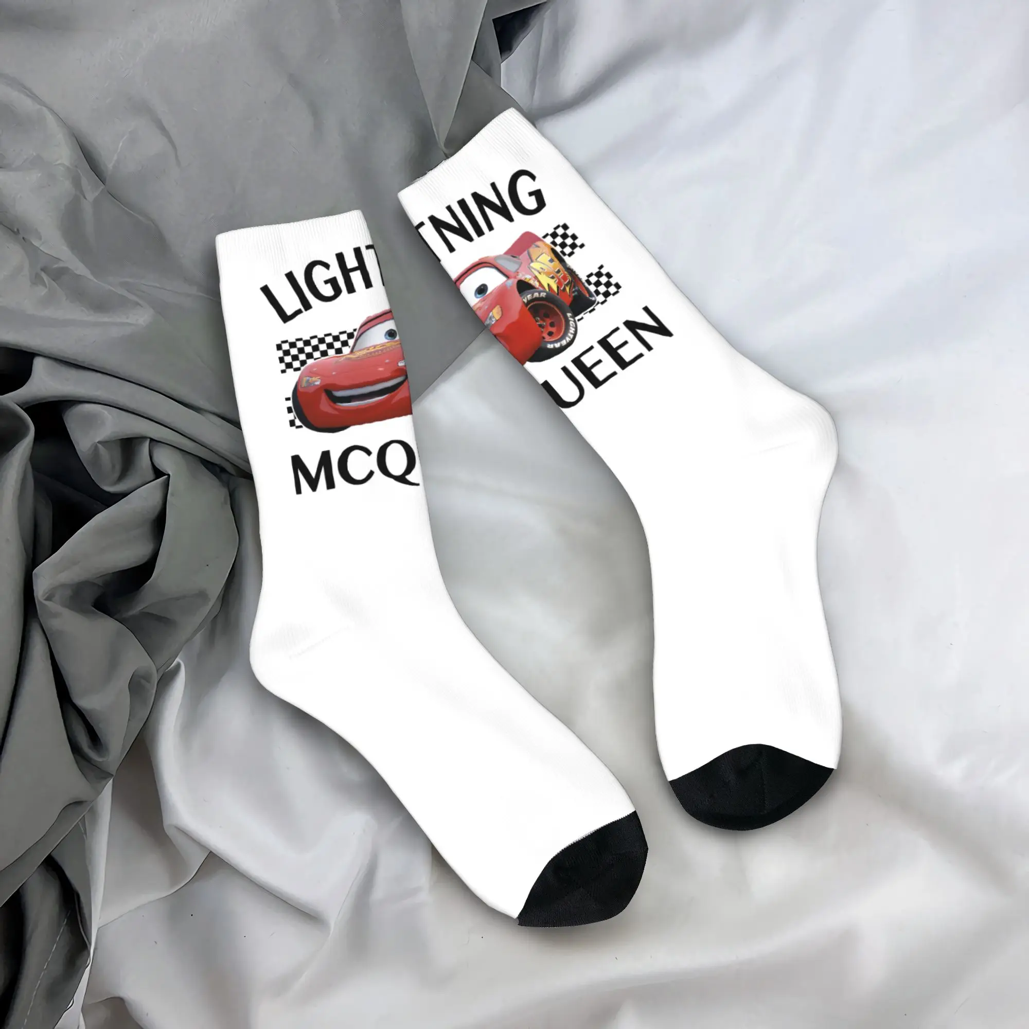 Moda Jesień Zima Męska Damska Skarpety Zygzak McQueen Antypoślizgowe Skarpety do Koszykówki