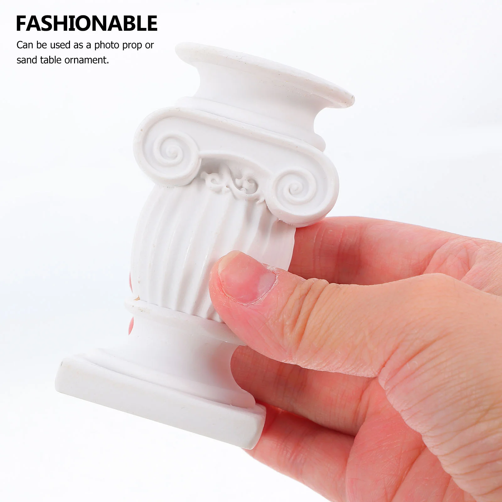 Colonna romana in miniatura Pilastro in resina stile greco Scultura da tavolo Ornamento Layout Base Supporto Foto Prop, Casa Dicembre