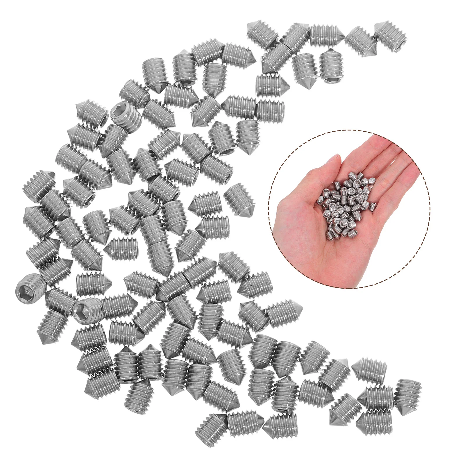 

100Pcs Stainless Steel Towel Bar Screws M6x8 Mounting Hardware Replacement Parts for Bathroom Rack Small Screws