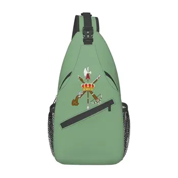 Benutzerdefinierte coole spanische Legion Umhängetasche Sling Rucksack Männer Spanien Armee Militär Schulter Brust Taschen für Reisen Radfahren