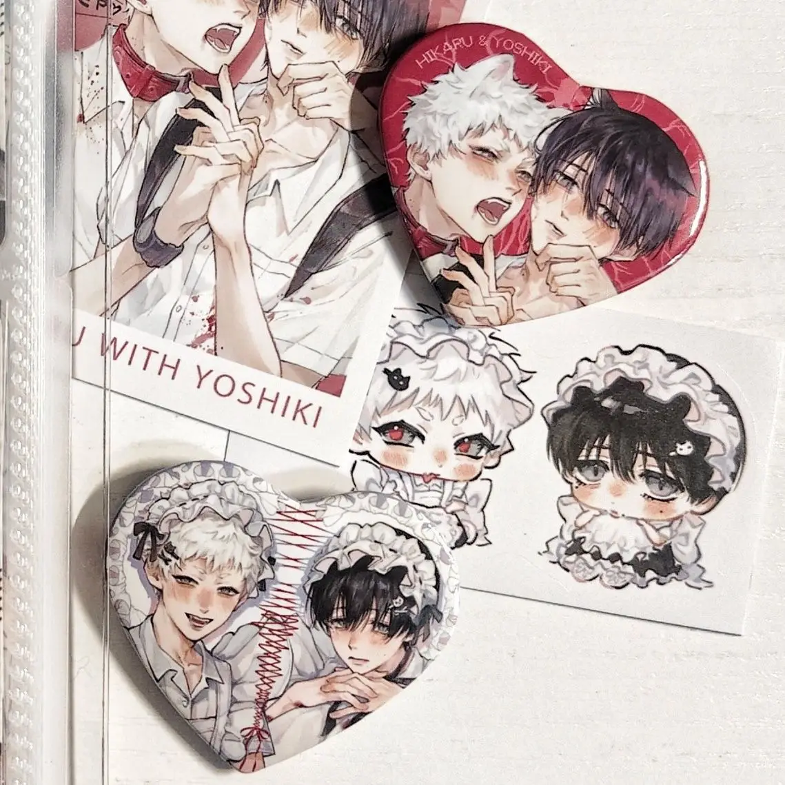 The Summer Hikaru Died Anime Badges Pins ‌Tsujinaka Yoshiki Women Brooch Cartoon Heart Fashion Brooches for Bag Accessorie Gifts