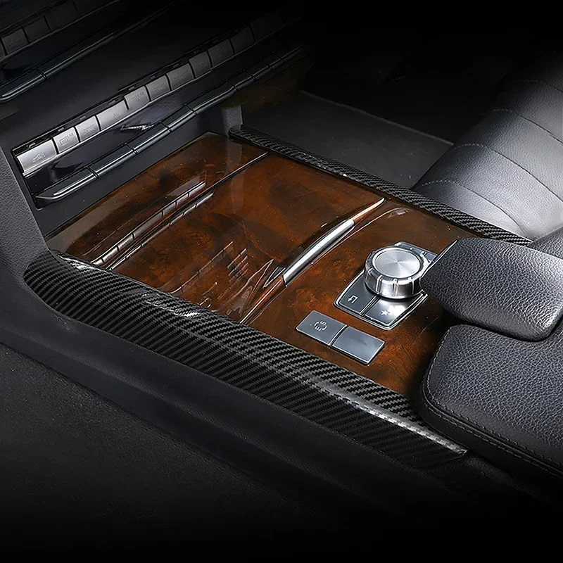 

Углеродная текстура, автомобильная панель переключения передач, обе стороны, накладка, полоса для Mercedes Benz E Class W212 2014-15, аксессуары для интерьера, наклейка