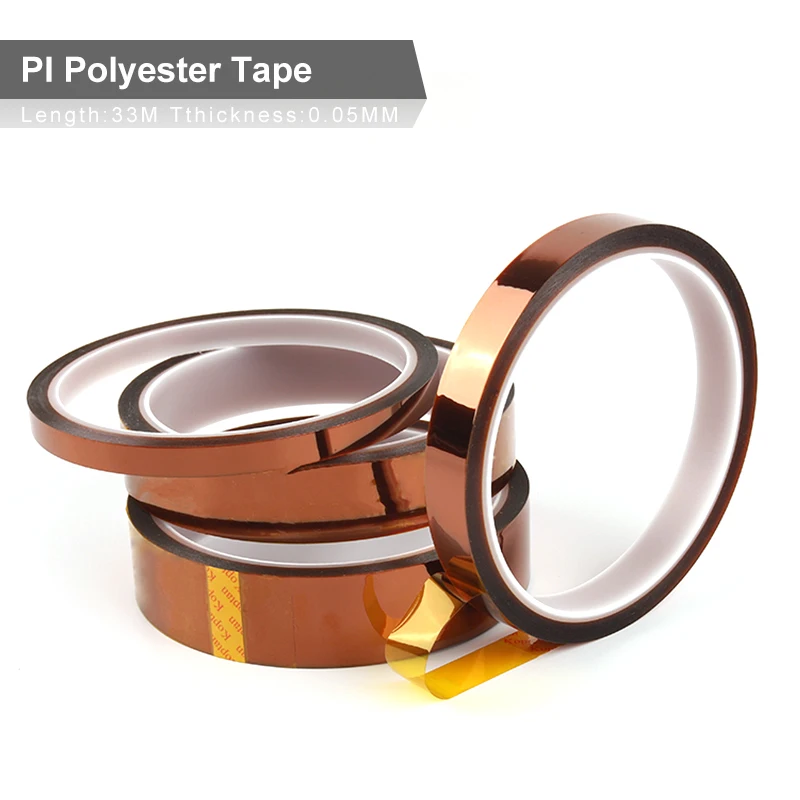 33M Brown PI film polyimide Insulation Tape High Temperature Heat BGA Thermal Insulating Adhesive Tape For grills/powder coating