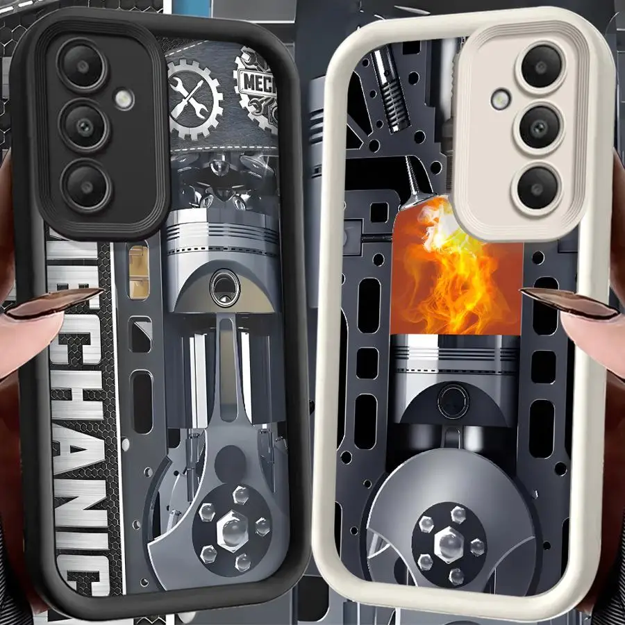 Case for Samsung Galaxy S24Ultra S21 S25 Ultra S20FE S25 Edge S24 Plus S23 FE S22 Phone Cover Mechanical Power