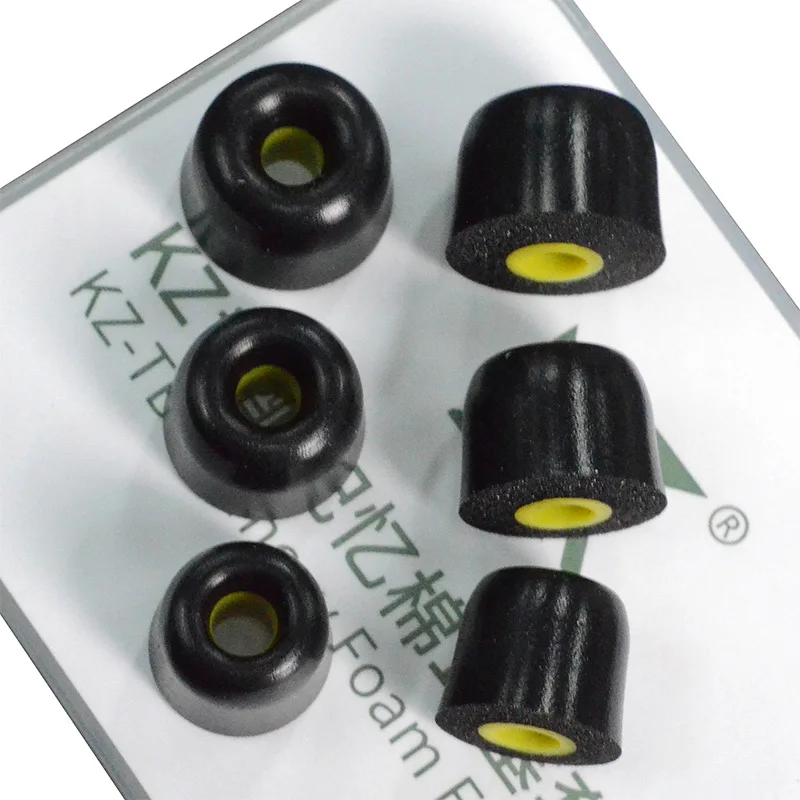 Punte in schiuma KZ T400 Tappi per le orecchie in cotone con memoria a tono dente ridotto Manicotto in spugna di memoria nell'auricolare Tipo di cuffie per EDX EDS EDA