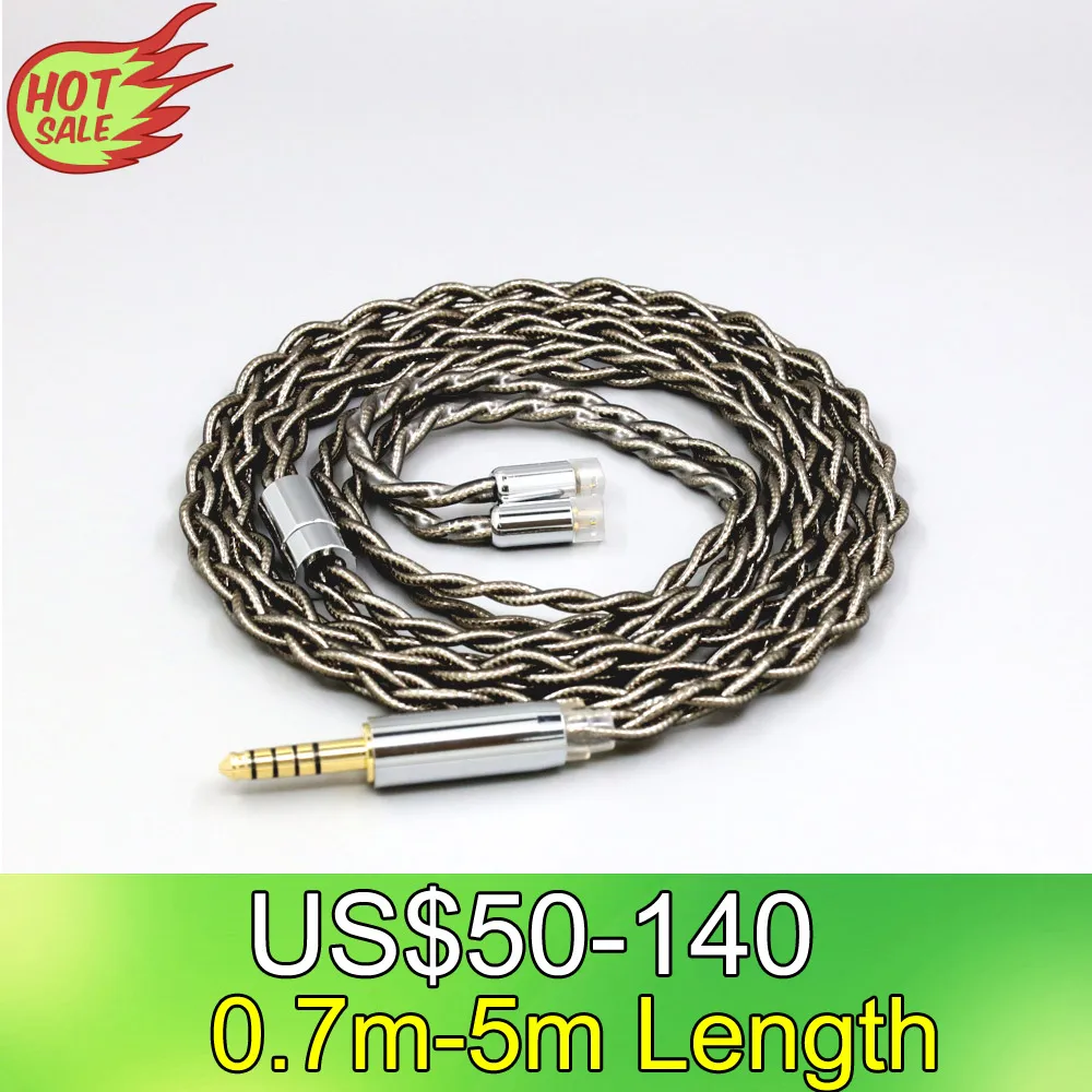 

LN008202 99% Pure Silver Palladium + Graphene Gold Earphone Shielding Cable For Sennheiser IE8 IE8i IE80 IE80s Metal Pin