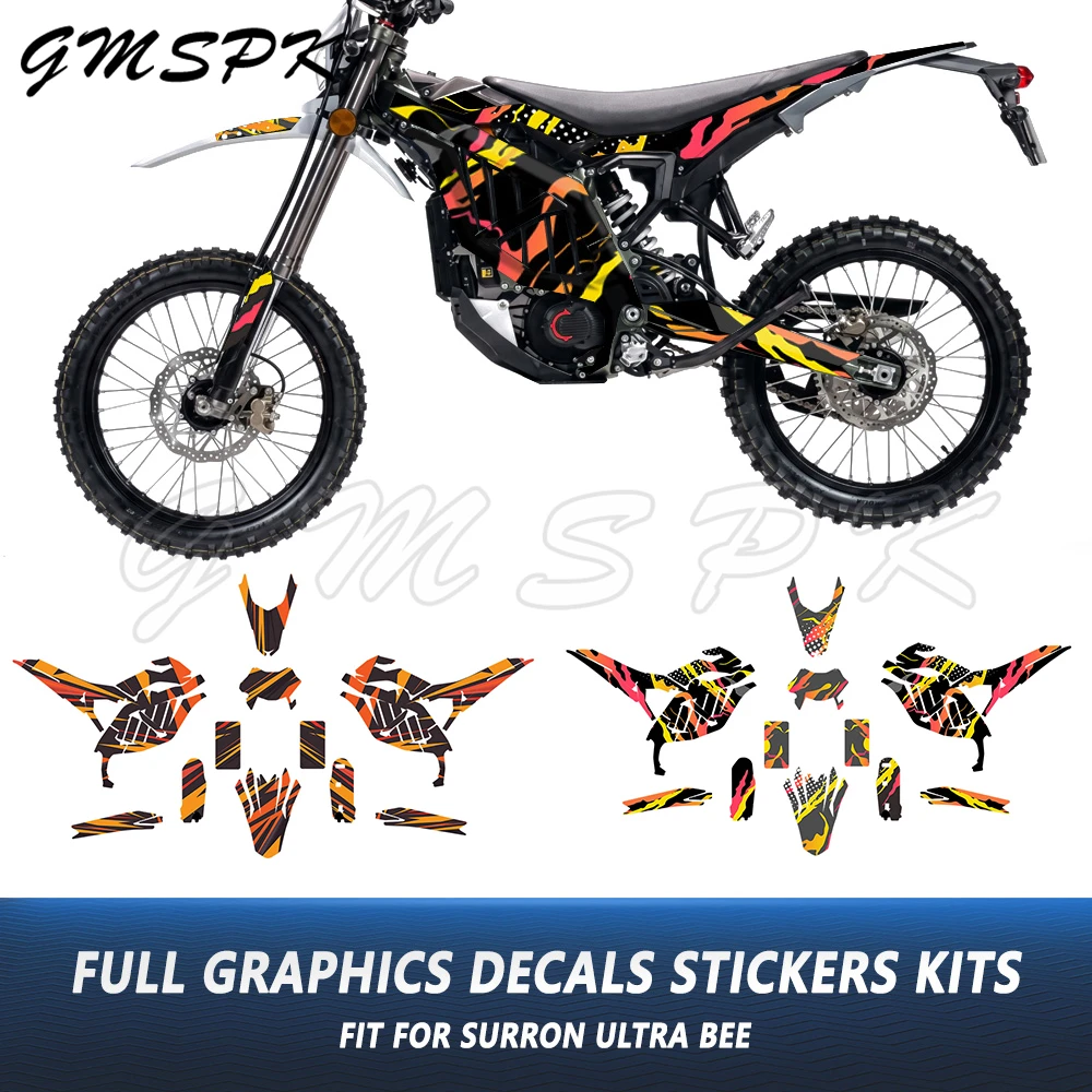 Personalized Motorcycle Body Cover Decoration Stickers Fit for SUR-RON Surron Ultra Bee Graphics Decals Background Sticker Kits