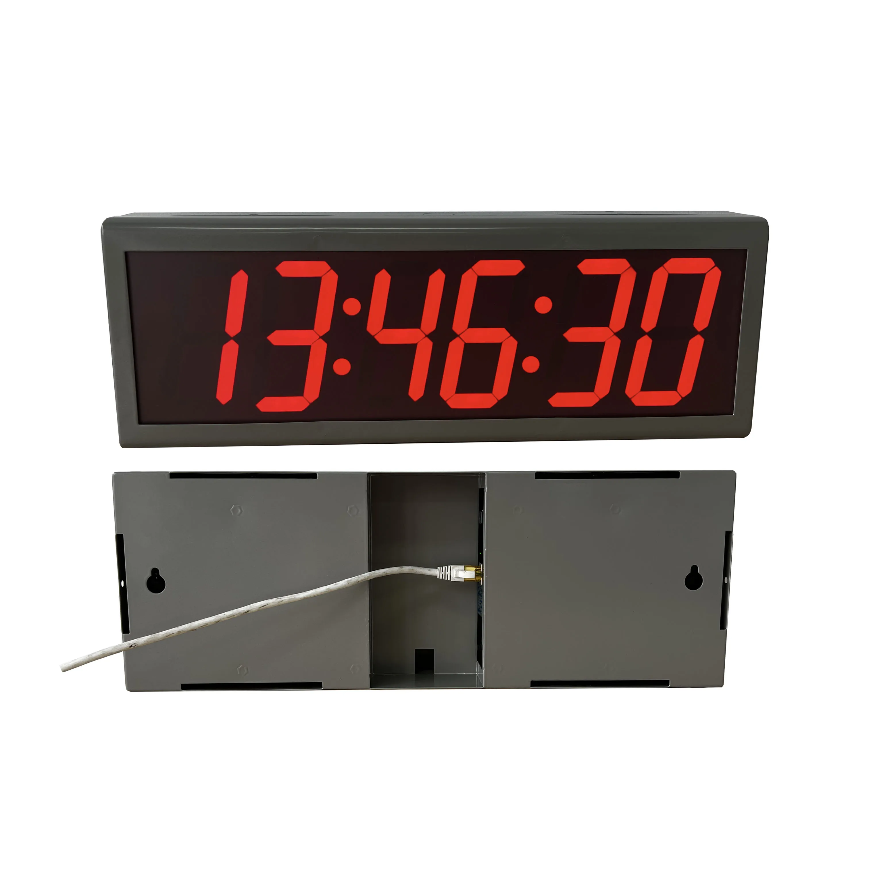 

Synchronized Clock System, 4 Inch 6 Digit IP PoE Clock, Automatic Daylight Saving Time Change, Stainless Steel Casing