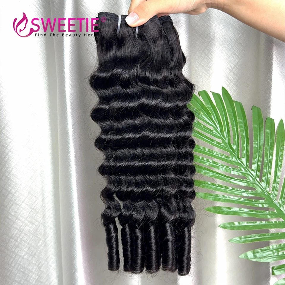 Tiefgelockte Echthaar-Bundles Burmesische Tiefe Welle 100% Jungfrauenhaar-Bundles Angebote Rohe Schwarze Farbe Volles Kopf-Lockenhaar-Bundles – Detail 6
