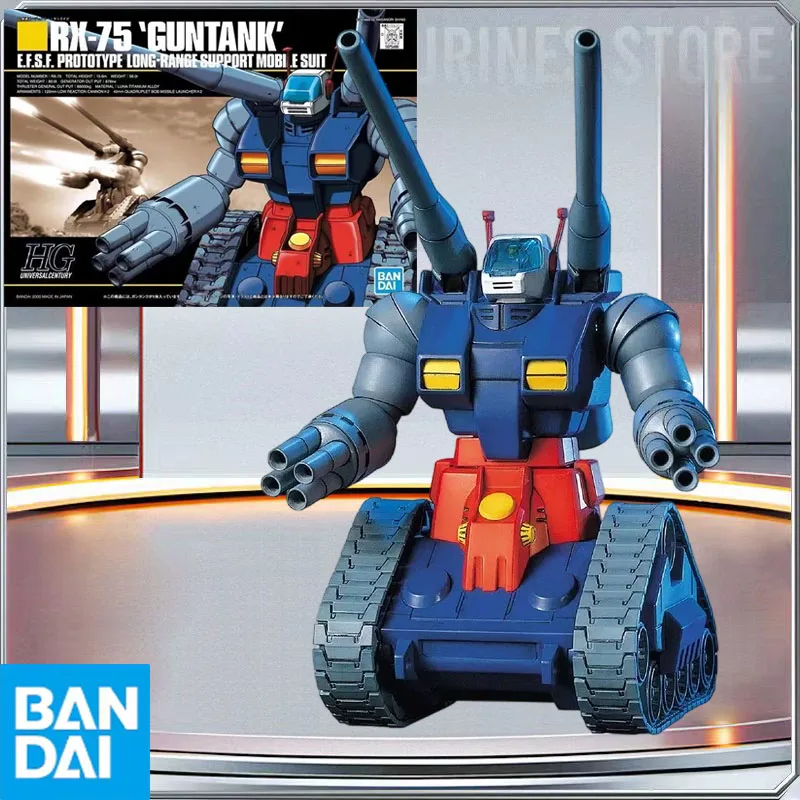 

BANDAI Genuine Gundam HGUC 007 1/144 RX-75-4 Guntank Action Anime Figure Collection Assembly Model Toys Holiday Gift